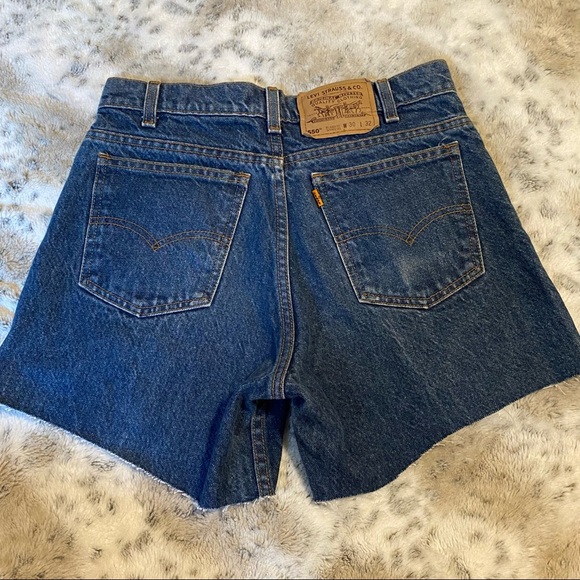 Levi’s Vintage Orange Tab 550 Cutoff Denim Shorts - Picture 5 of 7